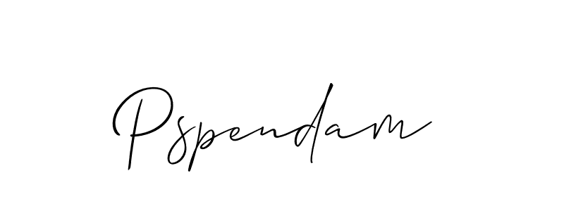 How to make Pspendam name signature. Use Allison_Script style for creating short signs online. This is the latest handwritten sign. Pspendam signature style 2 images and pictures png