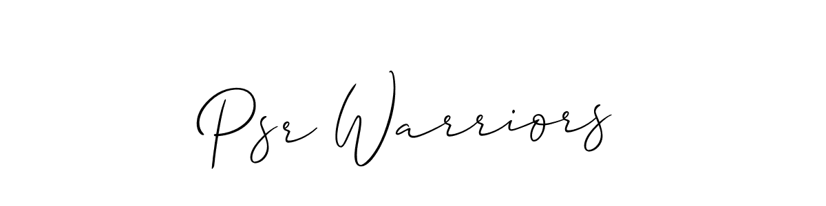 You should practise on your own different ways (Allison_Script) to write your name (Psr Warriors) in signature. don't let someone else do it for you. Psr Warriors signature style 2 images and pictures png