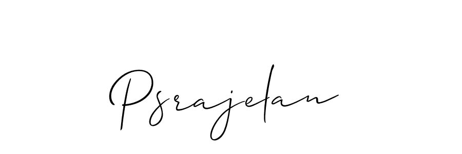 Design your own signature with our free online signature maker. With this signature software, you can create a handwritten (Allison_Script) signature for name Psrajelan. Psrajelan signature style 2 images and pictures png