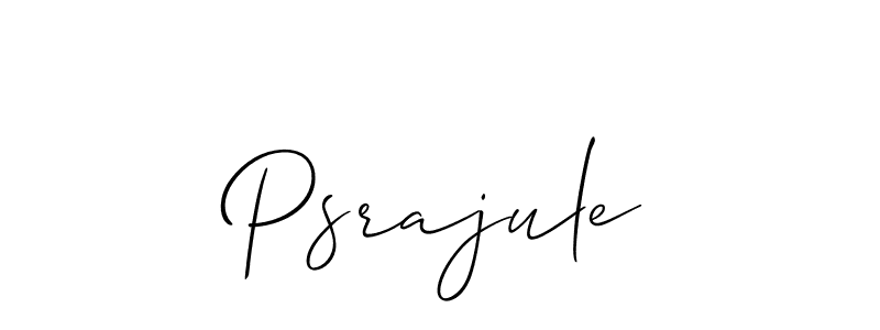 Create a beautiful signature design for name Psrajule. With this signature (Allison_Script) fonts, you can make a handwritten signature for free. Psrajule signature style 2 images and pictures png