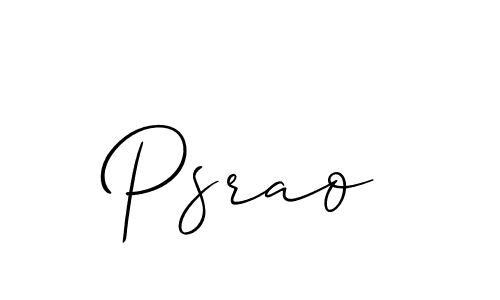 The best way (Allison_Script) to make a short signature is to pick only two or three words in your name. The name Psrao include a total of six letters. For converting this name. Psrao signature style 2 images and pictures png