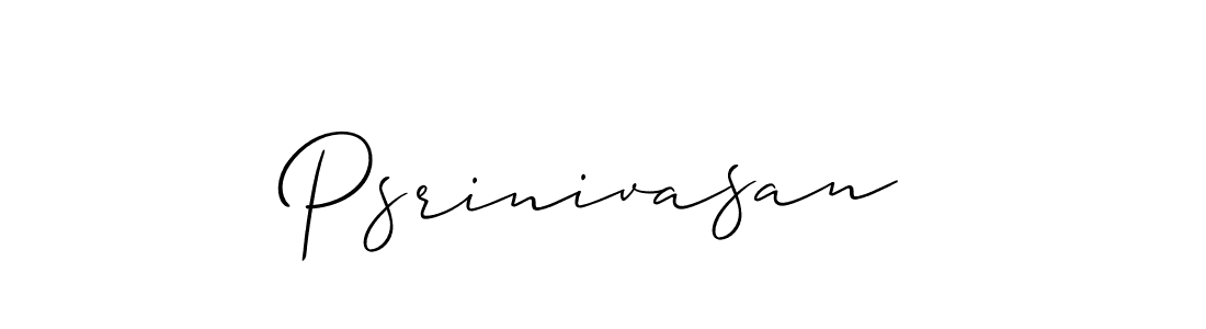 How to Draw Psrinivasan signature style? Allison_Script is a latest design signature styles for name Psrinivasan. Psrinivasan signature style 2 images and pictures png