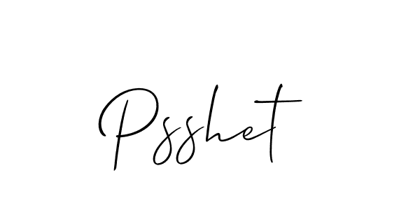 You should practise on your own different ways (Allison_Script) to write your name (Psshet) in signature. don't let someone else do it for you. Psshet signature style 2 images and pictures png