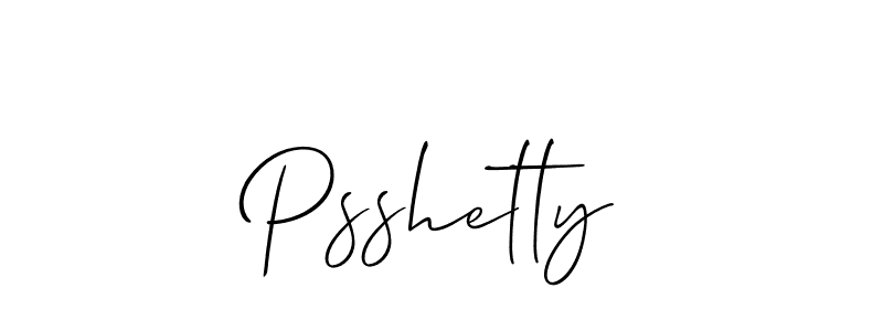 Make a short Psshetty signature style. Manage your documents anywhere anytime using Allison_Script. Create and add eSignatures, submit forms, share and send files easily. Psshetty signature style 2 images and pictures png