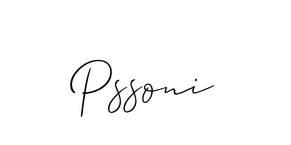 Best and Professional Signature Style for Pssoni. Allison_Script Best Signature Style Collection. Pssoni signature style 2 images and pictures png