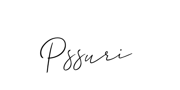 Make a beautiful signature design for name Pssuri. With this signature (Allison_Script) style, you can create a handwritten signature for free. Pssuri signature style 2 images and pictures png