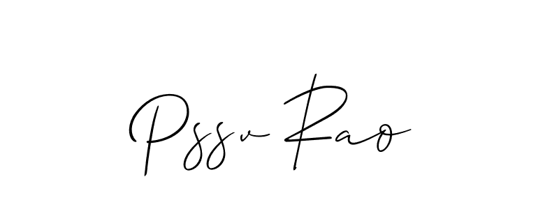 Make a beautiful signature design for name Pssv Rao. With this signature (Allison_Script) style, you can create a handwritten signature for free. Pssv Rao signature style 2 images and pictures png