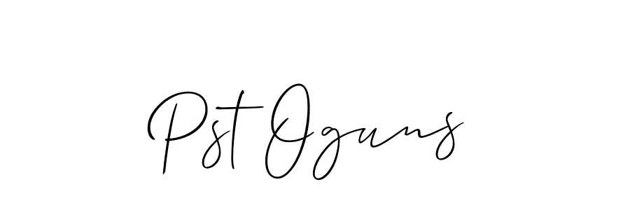 if you are searching for the best signature style for your name Pst Oguns. so please give up your signature search. here we have designed multiple signature styles  using Allison_Script. Pst Oguns signature style 2 images and pictures png