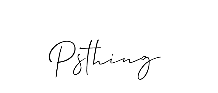 How to make Psthing signature? Allison_Script is a professional autograph style. Create handwritten signature for Psthing name. Psthing signature style 2 images and pictures png