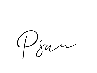 Also You can easily find your signature by using the search form. We will create Psun name handwritten signature images for you free of cost using Allison_Script sign style. Psun signature style 2 images and pictures png