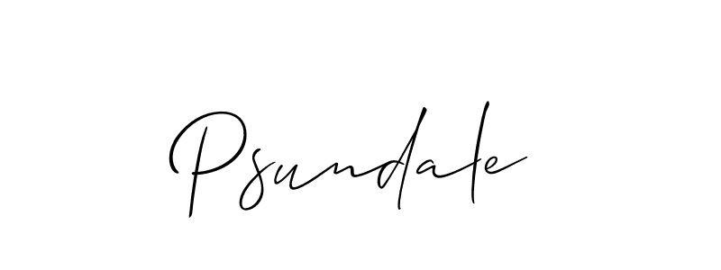 How to make Psundale name signature. Use Allison_Script style for creating short signs online. This is the latest handwritten sign. Psundale signature style 2 images and pictures png