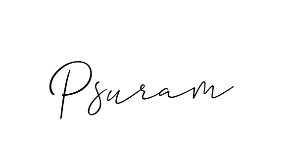 How to make Psuram name signature. Use Allison_Script style for creating short signs online. This is the latest handwritten sign. Psuram signature style 2 images and pictures png