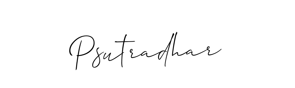 Make a short Psutradhar signature style. Manage your documents anywhere anytime using Allison_Script. Create and add eSignatures, submit forms, share and send files easily. Psutradhar signature style 2 images and pictures png