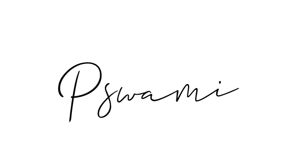 Use a signature maker to create a handwritten signature online. With this signature software, you can design (Allison_Script) your own signature for name Pswami. Pswami signature style 2 images and pictures png