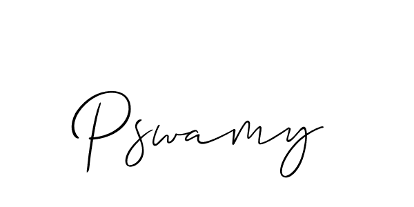 Make a beautiful signature design for name Pswamy. With this signature (Allison_Script) style, you can create a handwritten signature for free. Pswamy signature style 2 images and pictures png