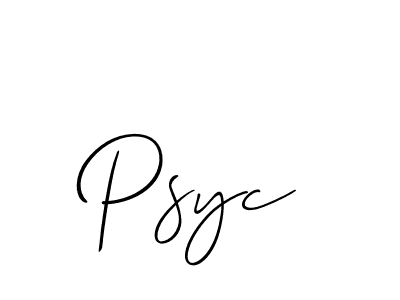 You should practise on your own different ways (Allison_Script) to write your name (Psyc) in signature. don't let someone else do it for you. Psyc signature style 2 images and pictures png