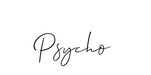 Also we have Psycho name is the best signature style. Create professional handwritten signature collection using Allison_Script autograph style. Psycho signature style 2 images and pictures png