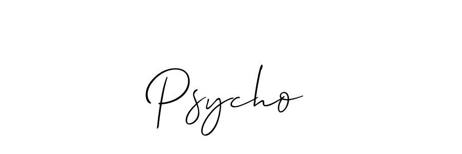 How to make Psycho❤ name signature. Use Allison_Script style for creating short signs online. This is the latest handwritten sign. Psycho❤ signature style 2 images and pictures png