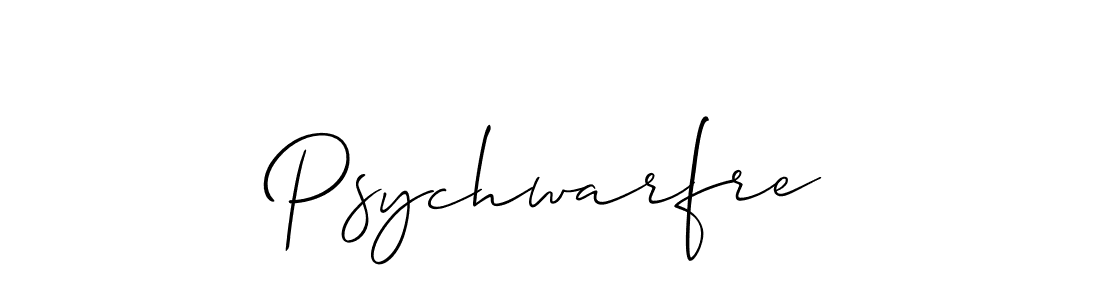 The best way (Allison_Script) to make a short signature is to pick only two or three words in your name. The name Psychwarfre include a total of six letters. For converting this name. Psychwarfre signature style 2 images and pictures png