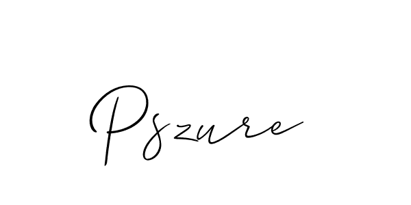 Make a beautiful signature design for name Pszure. With this signature (Allison_Script) style, you can create a handwritten signature for free. Pszure signature style 2 images and pictures png