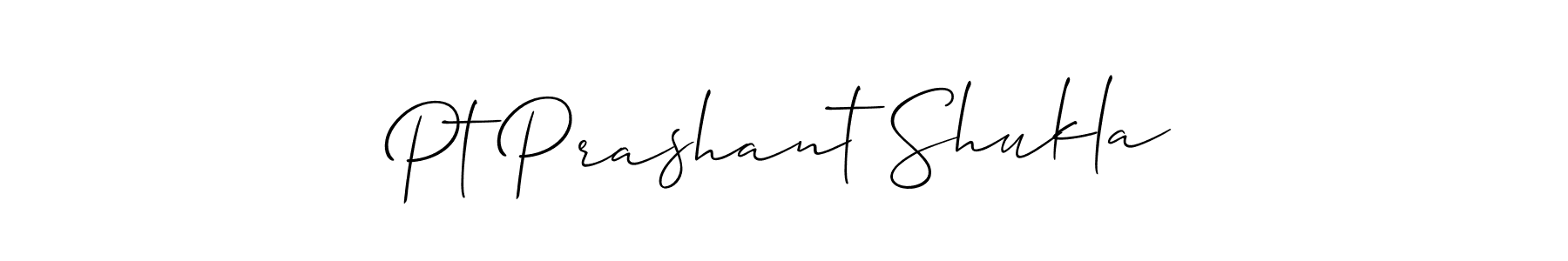 It looks lik you need a new signature style for name Pt Prashant Shukla. Design unique handwritten (Allison_Script) signature with our free signature maker in just a few clicks. Pt Prashant Shukla signature style 2 images and pictures png