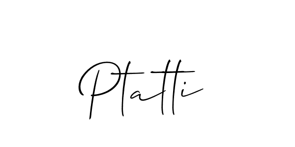 Make a short Ptatti signature style. Manage your documents anywhere anytime using Allison_Script. Create and add eSignatures, submit forms, share and send files easily. Ptatti signature style 2 images and pictures png