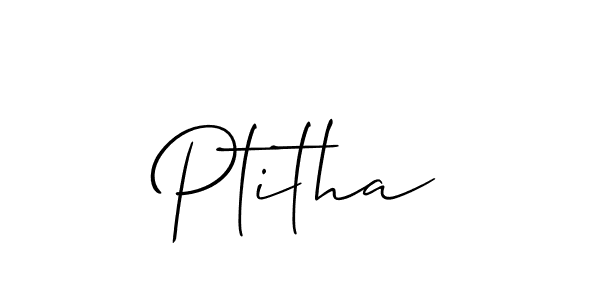 How to Draw Ptitha signature style? Allison_Script is a latest design signature styles for name Ptitha. Ptitha signature style 2 images and pictures png