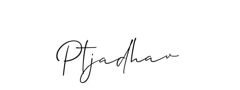 Also we have Ptjadhav name is the best signature style. Create professional handwritten signature collection using Allison_Script autograph style. Ptjadhav signature style 2 images and pictures png