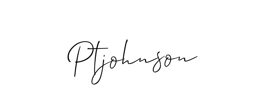 How to make Ptjohnson name signature. Use Allison_Script style for creating short signs online. This is the latest handwritten sign. Ptjohnson signature style 2 images and pictures png