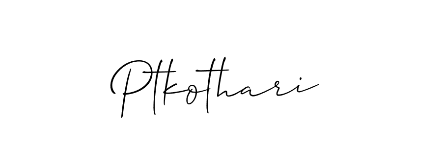 Design your own signature with our free online signature maker. With this signature software, you can create a handwritten (Allison_Script) signature for name Ptkothari. Ptkothari signature style 2 images and pictures png