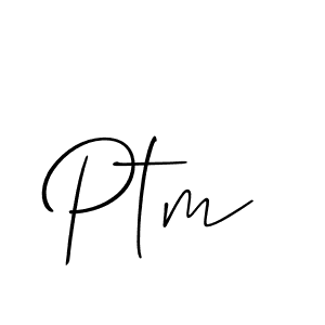 Use a signature maker to create a handwritten signature online. With this signature software, you can design (Allison_Script) your own signature for name Ptm. Ptm signature style 2 images and pictures png