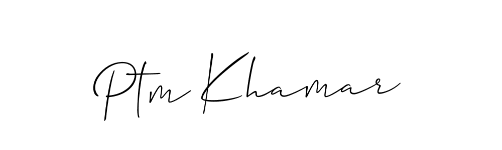 Also we have Ptm Khamar name is the best signature style. Create professional handwritten signature collection using Allison_Script autograph style. Ptm Khamar signature style 2 images and pictures png