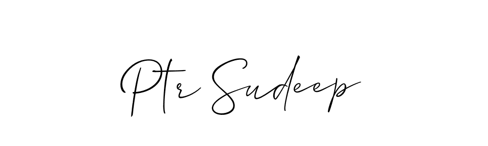 How to make Ptr Sudeep name signature. Use Allison_Script style for creating short signs online. This is the latest handwritten sign. Ptr Sudeep signature style 2 images and pictures png
