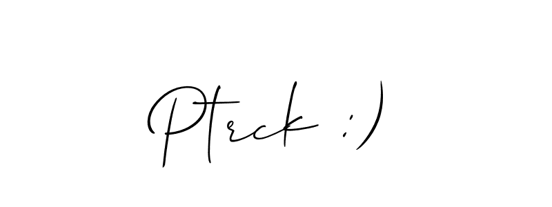 if you are searching for the best signature style for your name Ptrck :). so please give up your signature search. here we have designed multiple signature styles  using Allison_Script. Ptrck :) signature style 2 images and pictures png