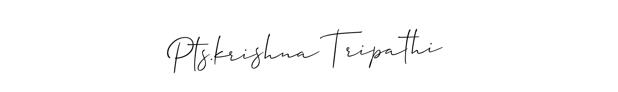 Pts.krishna Tripathi stylish signature style. Best Handwritten Sign (Allison_Script) for my name. Handwritten Signature Collection Ideas for my name Pts.krishna Tripathi. Pts.krishna Tripathi signature style 2 images and pictures png