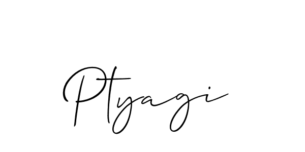 Create a beautiful signature design for name Ptyagi. With this signature (Allison_Script) fonts, you can make a handwritten signature for free. Ptyagi signature style 2 images and pictures png