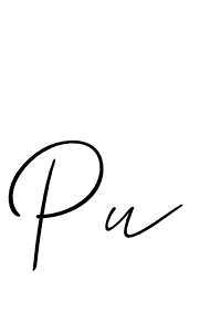 Similarly Allison_Script is the best handwritten signature design. Signature creator online .You can use it as an online autograph creator for name Pu. Pu signature style 2 images and pictures png