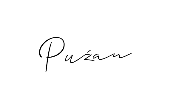 Check out images of Autograph of Puźan name. Actor Puźan Signature Style. Allison_Script is a professional sign style online. Puźan signature style 2 images and pictures png