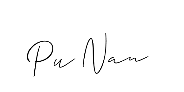 How to Draw Pu Nan signature style? Allison_Script is a latest design signature styles for name Pu Nan. Pu Nan signature style 2 images and pictures png