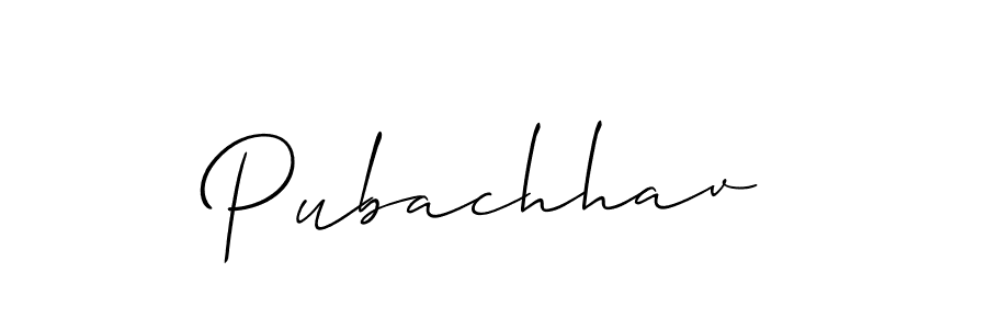 Pubachhav stylish signature style. Best Handwritten Sign (Allison_Script) for my name. Handwritten Signature Collection Ideas for my name Pubachhav. Pubachhav signature style 2 images and pictures png