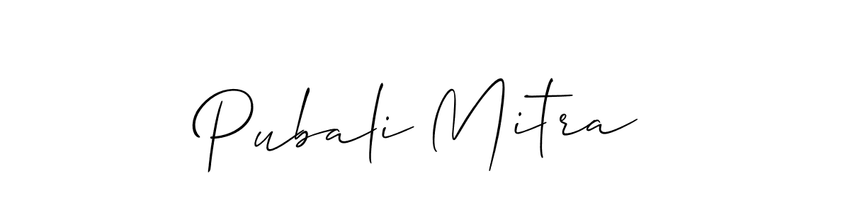 Use a signature maker to create a handwritten signature online. With this signature software, you can design (Allison_Script) your own signature for name Pubali Mitra. Pubali Mitra signature style 2 images and pictures png