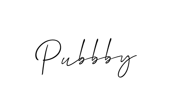 Also we have Pubbby name is the best signature style. Create professional handwritten signature collection using Allison_Script autograph style. Pubbby signature style 2 images and pictures png