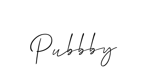 Best and Professional Signature Style for Pubbby. Allison_Script Best Signature Style Collection. Pubbby signature style 2 images and pictures png