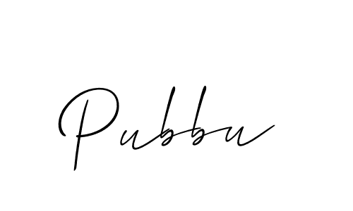 Make a beautiful signature design for name Pubbu. With this signature (Allison_Script) style, you can create a handwritten signature for free. Pubbu signature style 2 images and pictures png