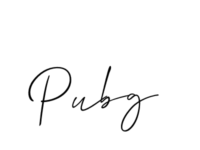 How to make Pubg signature? Allison_Script is a professional autograph style. Create handwritten signature for Pubg name. Pubg signature style 2 images and pictures png
