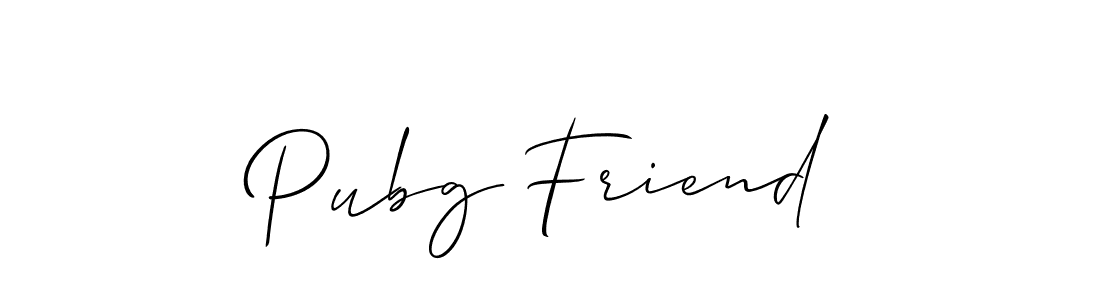 Make a beautiful signature design for name Pubg Friend. Use this online signature maker to create a handwritten signature for free. Pubg Friend signature style 2 images and pictures png