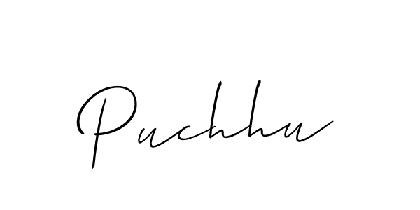 Make a beautiful signature design for name Puchhu. Use this online signature maker to create a handwritten signature for free. Puchhu signature style 2 images and pictures png