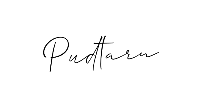 Also we have Pudtarn name is the best signature style. Create professional handwritten signature collection using Allison_Script autograph style. Pudtarn signature style 2 images and pictures png