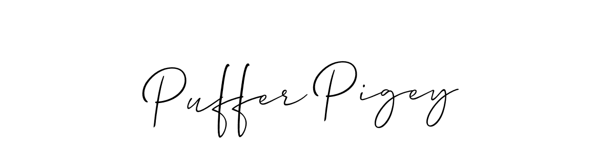 How to make Puffer Pigey signature? Allison_Script is a professional autograph style. Create handwritten signature for Puffer Pigey name. Puffer Pigey signature style 2 images and pictures png