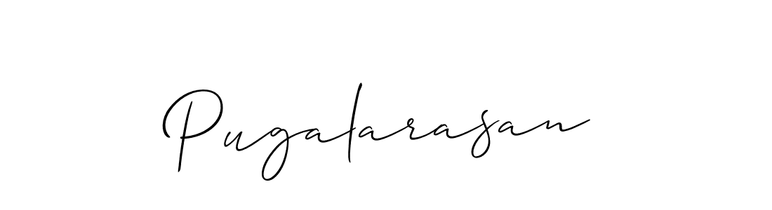 Create a beautiful signature design for name Pugalarasan. With this signature (Allison_Script) fonts, you can make a handwritten signature for free. Pugalarasan signature style 2 images and pictures png